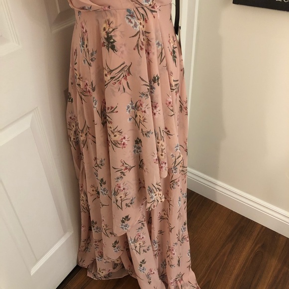 Lulus blush pink floral dress - Picture 4 of 10